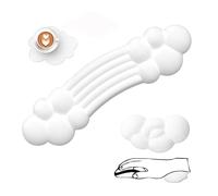 Set Poggiapolsi per Tastiera e Mouse, Keyboard Wrist Rest Support e Cuscinetto di Supporto Mouse in Memory Foam con Sottobicchiere, Ergonomico per Laptop, Ufficio, Casa, Gioco, Digitare - Bianco