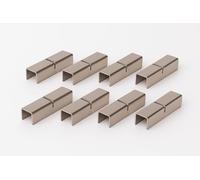 Set poggiaposate rettangolare da tavolo acciaio INOX, porta 3 posate inossidabile, Design Elegante, Idea Regalo per Mise En Place di lusso per ristorante forchetta, coltello e cucchiaio (Inox, 8)