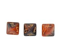 Set poliedrico da dadi rune set a 8 lati star cielo mistico vivido color astrologia strumento di previsione della divinazione per adulti e principianti materiale acrilico 3pcs (Oro nero)