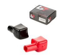 Set Polo Batteria In Gomma Taglio Copertoni negativo positivo nero rosso