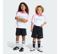 SET POLO E SHORT PINSTRIPE LOOSE White / Black 6-7A