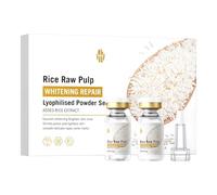 Set Polvere Liofilizzata Di Polpa Di Riso Grezzo Premium Per Pelle Luminosa, Polpa Di Riso Pura E Naturale Liofilizzata, Cura Lenitiva E Nutriente, Raffina La Texture Cutanea