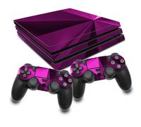 Set Polygon Pink Adesivo Skin Pellicola Compatibile Per Ps4 Pro Console RX022-05