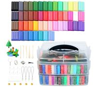 Set Polymer Clay - 50 Colori di Pasta Polimerica con 5 Strumenti per Modellare e Accessori, Ideale per DIY, Gioielli, Sculture Artistiche e Decorazioni per la Casa - Foam Clay