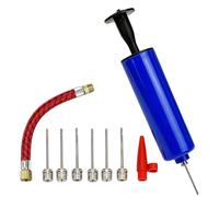 Set pompa manuale a sfera con tubo e aghi, 1 set | Set pompa manuale per pallacanestro, calcio, pallavolo, calcio, palloni da parco giochi, borsa da palestra
