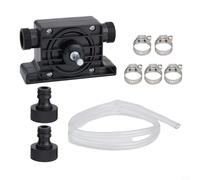 Set pompa portatile per trapano, 900 l/h, 3400 giri/min, con tubo in plastica da 1,2 m e morsetti, testa da 45 m, attacco per trasferimento acqua, olio, carburante, per uso domestico e in officina