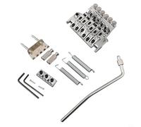 Set ponte tremolo per chitarra, doppio sistema di bloccaggio per chitarre elettriche Floyd Rose Style per WHAMMY Bar Bridge Vibrato montaggio cromato (argento)