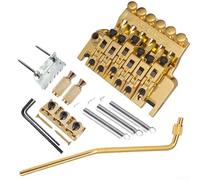 Set ponte tremolo per chitarra, doppio sistema di bloccaggio per chitarre elettriche, stile Floyd Rose, per WHAMMY Bar Bridge Vibrato montaggio cromato (oro)