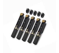 Set Ponti Per Chitarra 5 set di piastre di coda per ponti di chitarra elettrica senza paletta a forma di sella con chiavi nere cromate(Black 5Sets)