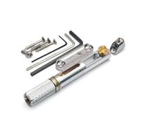 Set Ponti Per Chitarra 5 set di piastre di coda per ponti di chitarra elettrica senza paletta a forma di sella con chiavi nere cromate(Chrome 5Sets)