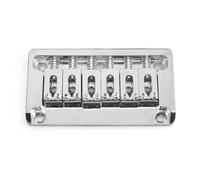 Set Ponti Per Chitarra Chitarra elettrica a sei corde con corpo rigido in metallo con fianchetto 82x44 mm 10.5 mm accessori per ponte passante(Chrome)