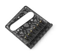 Set Ponti Per Chitarra Ponte a rulli per chitarre stile TL con motivo 98.5x80.5mm 10.8x5 Nero