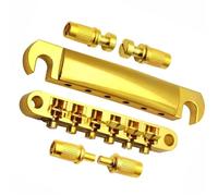 Set Ponti Per Chitarra Ponte di accordatura a 6 corde e cordiera con perni per parti di ricambio per chitarra elettrica LP. Opzionale: argento nero e oro.(Golden)
