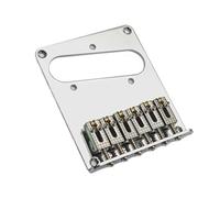 Set Ponti Per Chitarra Ponte fisso da 97x80.5 mm per chitarre stile TL con 6 sellette a rulli accessori per montaggio su fondo o corpo argento