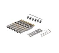 Set Ponti Per Chitarra Ponte In Acciaio Inossidabile A 6 Corde Per Chitarre Palettate Con Tastiere A Ventaglio Un Set(6 Pieces-PRO)