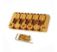 Set Ponti Per Chitarra Ponte per basso a 5 corde con ribaltamento in oro attraverso la parte inferiore spaziatura delle corde da 16.5 mm