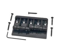 Set Ponti Per Chitarra Ponte per basso vintage a 4 corde 1 set lunghezza 65 mm installazione superiore con sella cromata nera opzionale(Black)