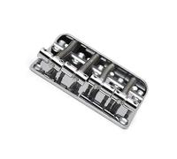 Set Ponti Per Chitarra Ponte per basso vintage a 4 corde 1 set lunghezza 65 mm installazione superiore con sella cromata nera opzionale(Chrome)