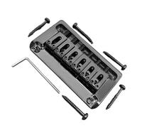 Set Ponti Per Chitarra Ponte per chitarra elettrica nero in metallo rigido con parete laterale 82x44 mm 10.5 pollici attraverso il corpo