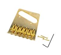 Set Ponti Per Chitarra Ponte pickup a sella a 6 corde con 6 guide per corde vintage per chitarra elettrica FD Tele TL argento nero oro(Golden)
