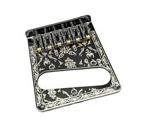 Set Ponti Per Chitarra Sella a rulli per ponte per chitarra stile TL con motivo 98.5x80.5mm 10.8x5 Nero