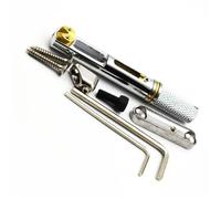 Set Ponti Per Chitarra Set singolo di piastra di coda del ponte a sella con chiave per chitarra elettrica senza paletta argento