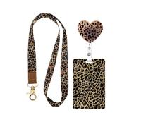 Set porta badge retrattile verticale, stile | con cordino e bobine di stampa alla moda