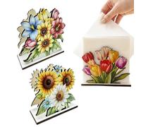 Set porta floreali in legno - Pezzo portaoggetti rustico scolpito a mano di ispirazione botanica, elegante sala da pranzo per ospitalità, cucina, salotto, bagno, ufficio, organizzazion