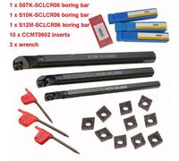 Set Porta Utensili Finitura e Finitura con Inserti in Carburo Confezione da Diec