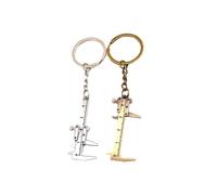 Set portachiavi con mini calibro a corsoio, ciondolo micrometrico in acciaio inossidabile, strumento di misura di precisione portatile, modello di misurazione manuale unisex