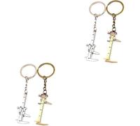 Set portachiavi con mini calibro a corsoio, ciondolo micrometrico in acciaio inossidabile, strumento di misura di precisione portatile, modello di misurazione manuale unisex
