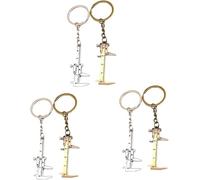 Set portachiavi con mini calibro a corsoio, ciondolo micrometrico in acciaio inossidabile, strumento di misura di precisione portatile, modello di misurazione manuale unisex