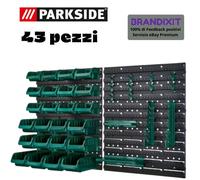 Set Portaminuteria da Parete PARKSIDE 43 Pezzi, Pannello / Scaffale da Parete
