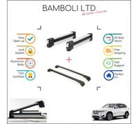 Set portasci Bambli 19" e barra da cross nera per Bmw X5 F15 2014 - 2018 4 pezzi