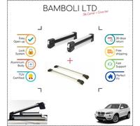 Set portasci Bambli 19" e barra incrociata argento per Bmw X3 2011 - 2014 4 p...
