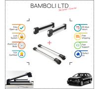 Set portasci Bambli 19" e barra incrociata argento per Vw Golf Sportwagen 10-...
