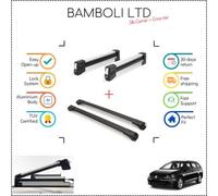 Set portasci Bambli 19" e barra incrociata nera per Vw Golf Sportwagen 10-13 ...