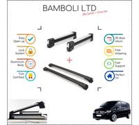 Set portasci Bambli 19" e barra trasversale nera per Mercedes Vito 03-Up 4 pezzi