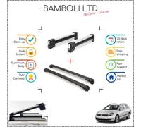 Set portasci Bambli 19" e barra trasversale nera per VW Jetta Wagon 08-14 4 p...