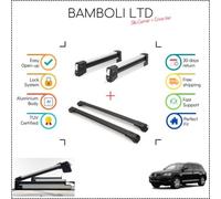 Set portasci Bambli 19" e barra trasversale nera per VW Touareg 02-09 4 pezzi