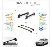 Set portasci Bambli 29,5" e barra da cross nera per Bmw X3 2011 - 2014 4 pezzi