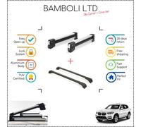 Set portasci Bambli 29,5" e barra da cross nera per Bmw X3 2018-> 4 pezzi