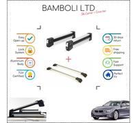 Set portasci Bambli 29,5" e barra incrociata argento per Bmw 3 F31 SW 12-> 4 ...