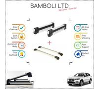 Set portasci Bambli 29,5" e barra incrociata argento per Bmw X3 2018-> 4 pezzi