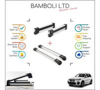 Set portasci Bambli 29,5" e barra incrociata argento per Bmw X7 19-21 4 pezzi