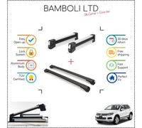 Set portasci Bambli 29,5" e barra trasversale nera per VW Touareg 10-18 4 pezzi