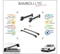 Set portasci e barra cross nera Bambli 29,5" per Bmw X1 E84 2009 - 2015 4 pezzi