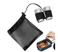 Set Portaspezie da Campeggio | Contenitore Per Spezie Da Campeggio - 2 Pezzi Dispensatore In Acciaio Inossidabile Con Borsa Di Conservazione | Per Ufficio Casa Portapranzo Escursionismo Arrampicata