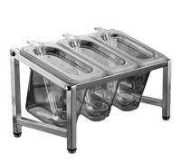 Set portaspezie in acciaio inox 304 a 2 file con cucchiaio e coperchio, contenitore per marmellata