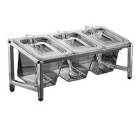 Set portaspezie in acciaio inox 304 a 2 file con cucchiaio e coperchio, contenitore per marmellata